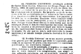 El perdido universo El perdido universo