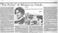 Tres fechas" de Bécquer en Toledo Tres fechas" de Bécquer en Toledo