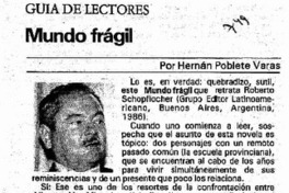 Mundo frágil Mundo frágil
