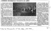 Germán Arciniegas presenta su libro. Germán Arciniegas presenta su libro.