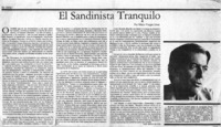 El Sandinista tranquilo. El Sandinista tranquilo.