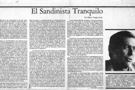 El Sandinista tranquilo. El Sandinista tranquilo.