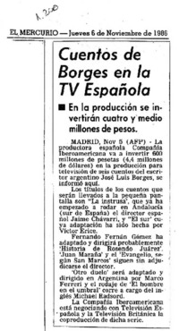 Cuentos de Borges en la TV española. Cuentos de Borges en la TV española.