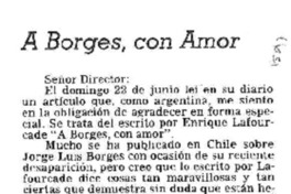A Borges, con amor A Borges, con amor
