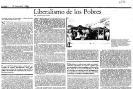 Liberalismo de los pobres Liberalismo de los pobres