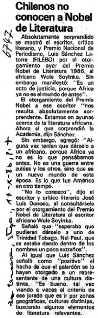 Chilenos no conocen a Nobel de Literatura Chilenos no conocen a Nobel de Literatura