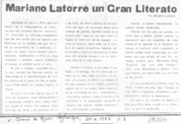 Mariano Latorre un gran literario Mariano Latorre un gran literario