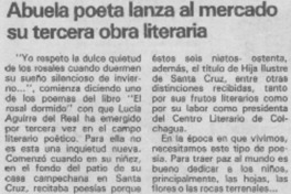 Abuela poeta lanza al mercado su tercera obra literaria Abuela poeta lanza al mercado su tercera obra literaria