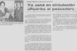 Ya está en circulación "Pedrito el pescador" Ya está en circulación "Pedrito el pescador"