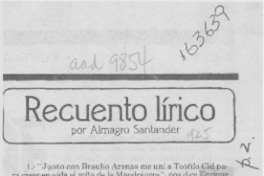 Recuento lírico Recuento lírico