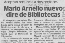Mario Arnello nuevo dire de Bibliotecas Mario Arnello nuevo dire de Bibliotecas