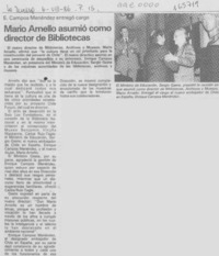 Mario Arnello asumió como director de Bibliotecas Mario Arnello asumió como director de Bibliotecas