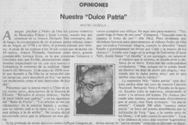 Nuestra "dulce patria" Nuestra "dulce patria"