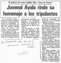 Juvenal Ayala rinde su homenaje a los tripulantes Juvenal Ayala rinde su homenaje a los tripulantes