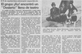 El Grupo Ay! encontró un "Desierto" lleno de teatro El Grupo Ay! encontró un "Desierto" lleno de teatro