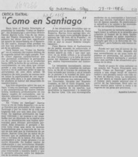 "Como en Santiago" "Como en Santiago"