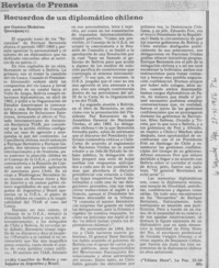 Recuerdos de un diplomático chileno Recuerdos de un diplomático chileno
