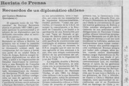Recuerdos de un diplomático chileno Recuerdos de un diplomático chileno