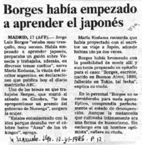 Borges había empezado a aprender el japonés. Borges había empezado a aprender el japonés.