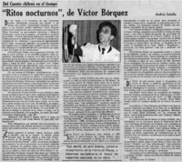 "Ritos nocturnos", de Víctor Bórquez "Ritos nocturnos", de Víctor Bórquez