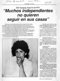 Muchos independientes no quieren segir en sus casas Muchos independientes no quieren segir en sus casas