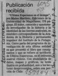Publicación recibida Publicación recibida