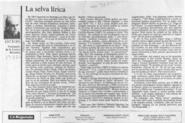 La selva lírica La selva lírica