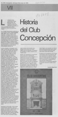 Historia del club Concepción Historia del club Concepción