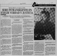 Seré intransigente en exigir verdad y justicia Seré intransigente en exigir verdad y justicia