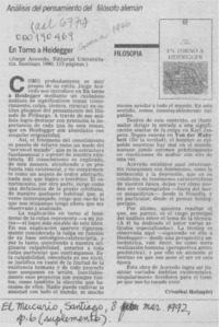 En torno a Heidegger En torno a Heidegger