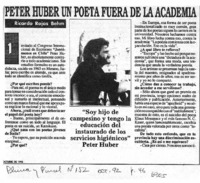 Peter Huber un poeta fuera de la academia Peter Huber un poeta fuera de la academia