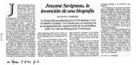 Josyane Savigneau, la invención de una biografía Josyane Savigneau, la invención de una biografía