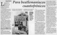 Para beatlemaníacos cuantofrénicos Para beatlemaníacos cuantofrénicos