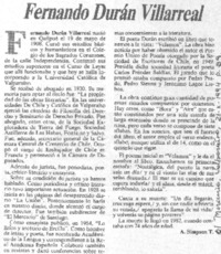 Fernando Durán Villarroel Fernando Durán Villarroel