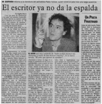 El Escritor ya no da la espalda El Escritor ya no da la espalda