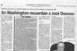 En Washington recuerdan a José Donoso En Washington recuerdan a José Donoso