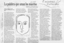 La palabra que aman los muertos La palabra que aman los muertos