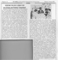 Miércoles líricos Miércoles líricos