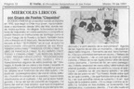 Miércoles líricos Miércoles líricos