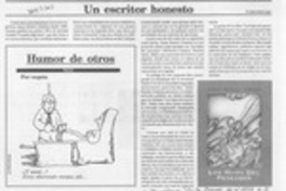 Un escritor honesto Un escritor honesto