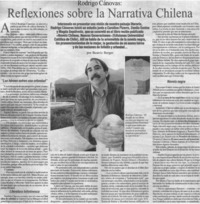 Reflexiones sobre la narrativa chilena Reflexiones sobre la narrativa chilena