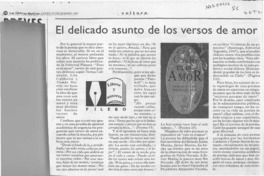 El delicado asunto de los versos de amor El delicado asunto de los versos de amor