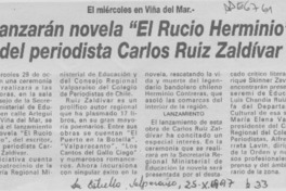 Lanzarán novela "El rucio Herminio" Lanzarán novela "El rucio Herminio"