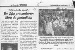 En Viña presentaron libro de periodista En Viña presentaron libro de periodista