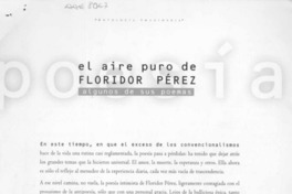 El aire puro de Floridor Pérez El aire puro de Floridor Pérez