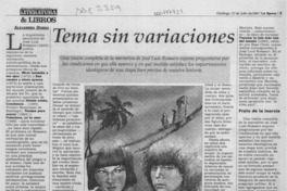 Tema sin variaciones Tema sin variaciones