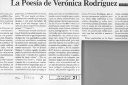 La poesía de Verónica Rodríguez La poesía de Verónica Rodríguez