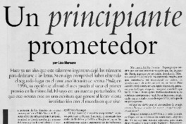 Un principiante prometedor Un principiante prometedor