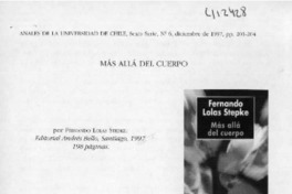 Más allá del cuerpo Más allá del cuerpo