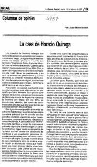 La casa de Horacio Quiroga La casa de Horacio Quiroga